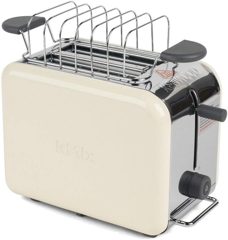 Kenwood Kmix Cream Toaster 2 Slice Deep and Wide Slots 900W 15 x 22 x 16.5cm Peek and View Lever See Toast Without Cancelling by Kenwood