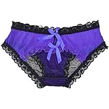 Simplicity Women's Sexy Panties Lace Lingerie Underwear, Purple