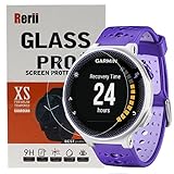 Rerii Garmin Forerunner 220 230 Tempered Glass Screen Protector, High Definition, 9H Hardness, 0.3mm Thickness, Shatterproof, Delicate Touch, Real Glass