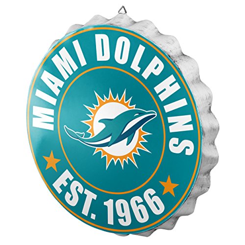 Miami Dolphins NFL Bottle Cap Wall Sign Pricepulse