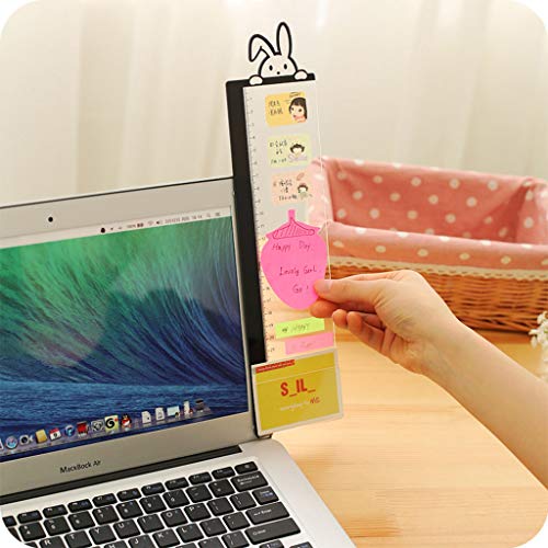 Eraimp Right Computer Monitors Side Panel/Acrylic Message Boards Memo Pads - Cute Owl&Funny Cat - Notes Memo Board for Computer Monitors(2Pack/Set) (Bear04+Rabbit05-2)