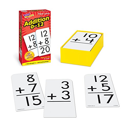 Trend Enterprises Math Flash Cards - Addition 0-12 - Pack of 91 Cards