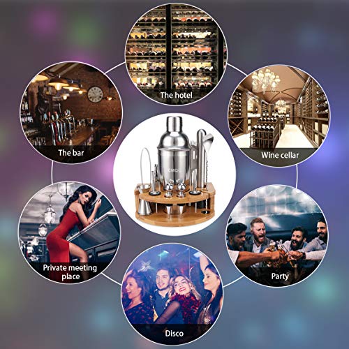 Cocktail-Shaker Bar-Werkzeug-Set, Edelstahl-Barkeeper-Set, Cocktail-Mixer mit Martini-Cobbler-Shaker, Boston-Shaker… – Bild 8