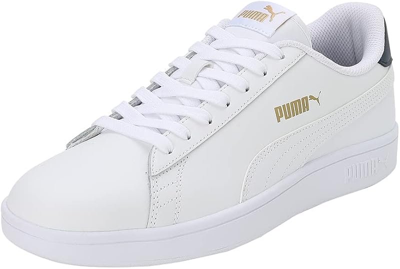 Puma smash v2 l, calçados esportivos adultos unissex, puma white-puma white-peacoat-puma team gold, 40 eu — foto 1 de 7