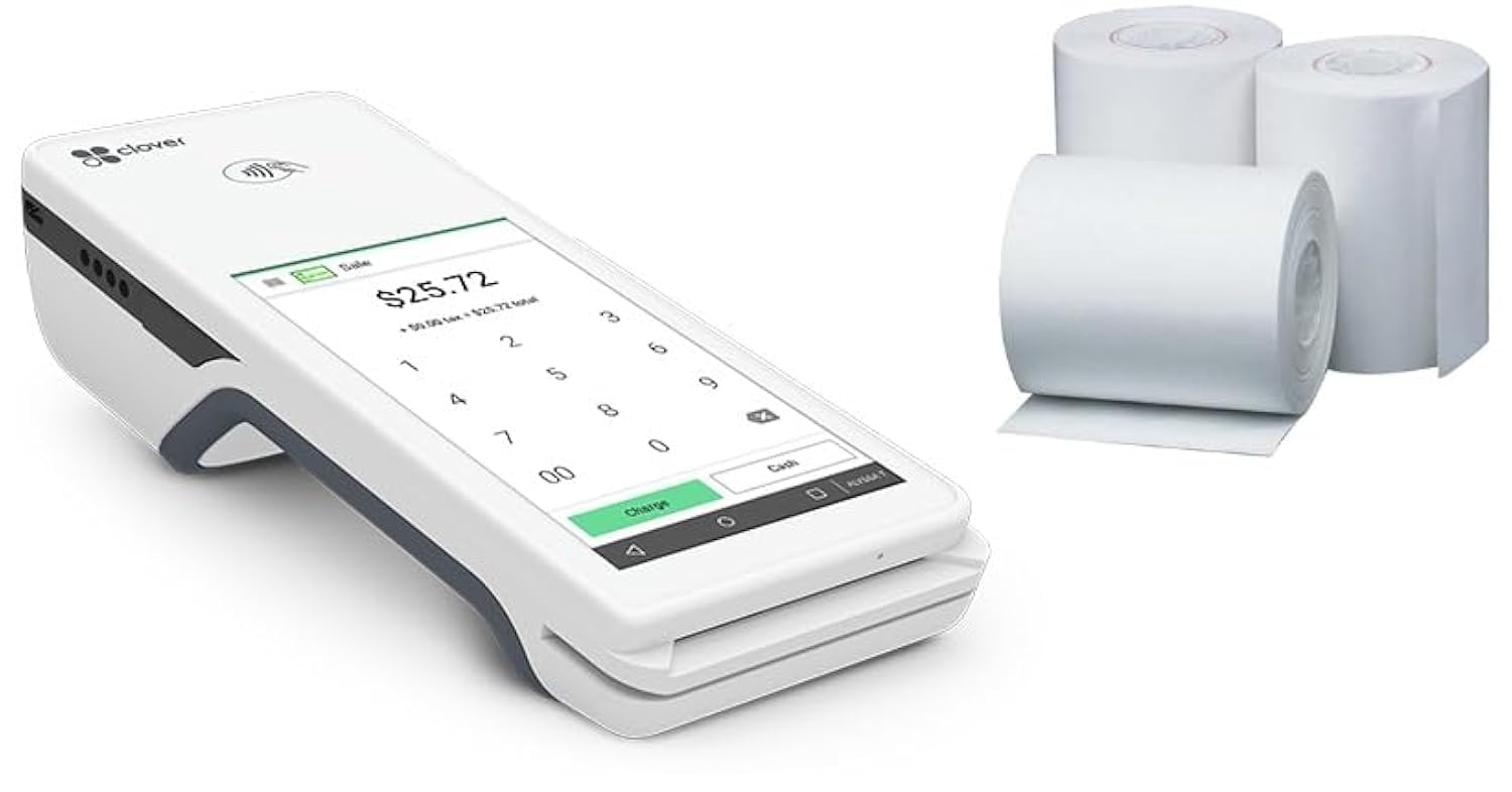 Replacement Receipt Paper for Clover Flex 1/2/3, 20 Rolls