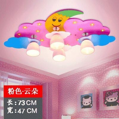 BGmdjcf Children's Room Ceiling lamp LED bedroom Creative Cartoon lovely girls and boys eye warm dolphin lamps , pink clouds)