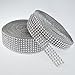 2 Rolls 8 Row 10 Yard and 1 Roll 4 Row 10 Yard Acrylic Rhinestone Diamond Ribbon, Silver Bling Diamond Wrap Ribbon for Wedding Cakes, Birthday Decorations, Baby Shower Events, Arts and Crafts 3 Rolls