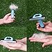 Casfuy Dog and Cat Brushes for Shedding- Reduce 95% Shedding - Soft Silicone Handle & 4 inch Stainless Steel Comb for Long and Short Hairs