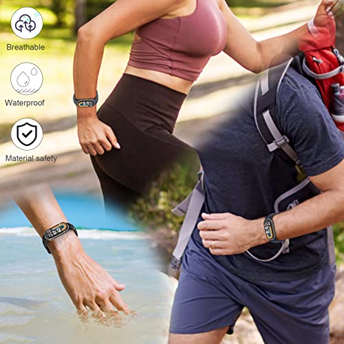 Xisair 3 Correas Compatible con Xiaomi Band 10 9 8 Pulsera Deportiva de Silicona, Pulseras de Repuesto para Miband 10/9/8 Correa Desmontaje Rápido, Transpirable, Impermeable