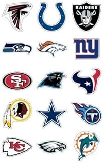 Amazon Com Nfl Team Logo Stickers Set Of 50 Football Stickers