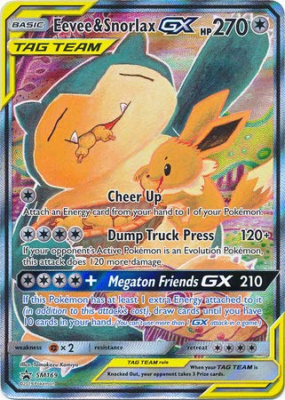 Amazoncom Eevee Snorlax Gx Sm169 Full Art Rare Nm