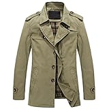 WenVen Men's Fall Casual Cotton Jackets Slim Fit