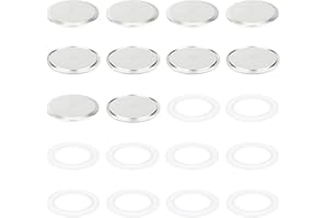 TAISHER 10PCS 304 Stainless Steel 1.5" Tube OD Sanitary End Cap Fittings 1.5" Tri Clamp 50.5MM Ferrule Flange with 10PCS Silicone Gaskets