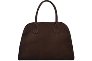 JQWSVE Suede Tote Bag for Women Casual Work Tote Top-handle Satchel Bag Suede Leather Hobo Bag Vintage Crossbody Shoulder Bag