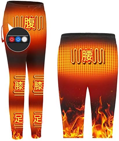 Zenoplige 電熱パンツ 加熱パンツ 防寒 保温 ホット 服 6つヒーター ウェア 温度3段階調整 水洗い可 プレゼント バイク 登山 釣り スキー アウトドア 通勤 通学 屋外作業 男 女 兼用 冬 (M)