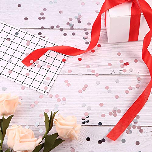 image for TecUnite 3.5 oz Confetti Dots Glitter Confetti Circles 1/4 Inch Metall