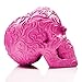 Skull Makeup Brush Holder / Pen Holder / Vanity Desk Office Organizer Stationary Decor Planter (PINK)
