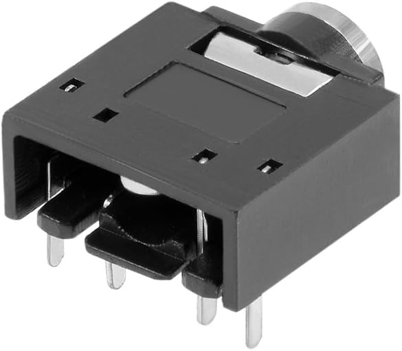 sourcing map 10Pcs PCB Mount 3.5mm 5 Pin Socket Headphone Stereo Jack Audio Video Connector Black PJ-3F07 - Image 4