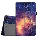 Fintie Folio Case for Amazon Fire (Previous Generation - 5th) 2015 release - Slim Fit Premium Vegan Leather Standing Protective Cover, Galaxy