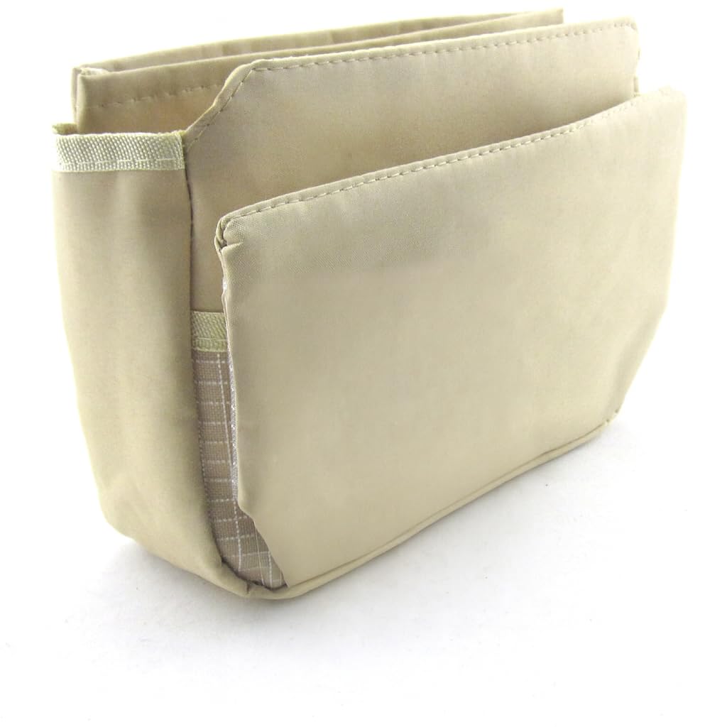 Periea ‘Tegan’ Small Handbag Organiser Insert or Make-up Bag – 5 Colours Available (Light Brown)