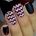 Premium Nail Vinyls - No Rip Handmade Nail Art Stickers, Self-Adhesive Nail Tips Guides for DIY Decoration Stencil Tools (Chevron Skinny Vinyls)