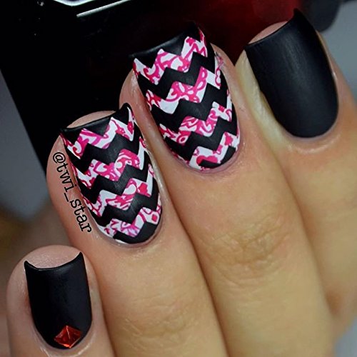 Skinny Chevron Zig Zag Nail Vinyls By Twinkled T - 1 Sheet of 150 Zig Zags
