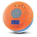 Bluetooth Shower Speaker  Waterproof, Wireless Portable Audio Hands-Free Speakerphone & FM Radio With Strong Big Suction Cup  Digital Screen, Clock, Rechargeable, Easy Controls