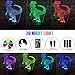 sunduck Dinosaur Toys 3D Night Light with Remote & Smart Touch 7 Colors + 16 Colors Changing Dimmable TRex Toys 1 2 3 4 5 6 7 8 Year Old Boy or Girl Gifts (Brown)