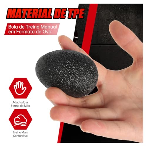 Hand Grip Kit de 5 em 1 Fortalecimento de Mãos Ajustável 5 a 60 kg, Ideal para Reabilitação e Fisioterapia para Artrite, Tendinite e Treino Esportivo