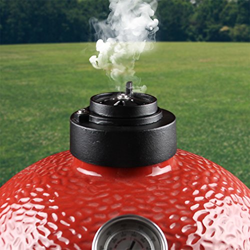Grill Home Dcor Cast Iron Damper Kamado Joe KJ Classic Chimney Top Vent