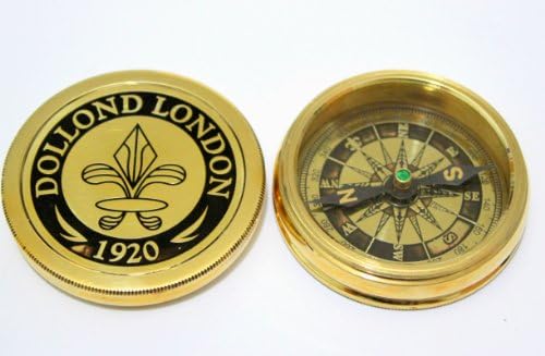 casanova nauticals Brass Pocket Compass - Polished brass Sundial compass - Pocket Sundial