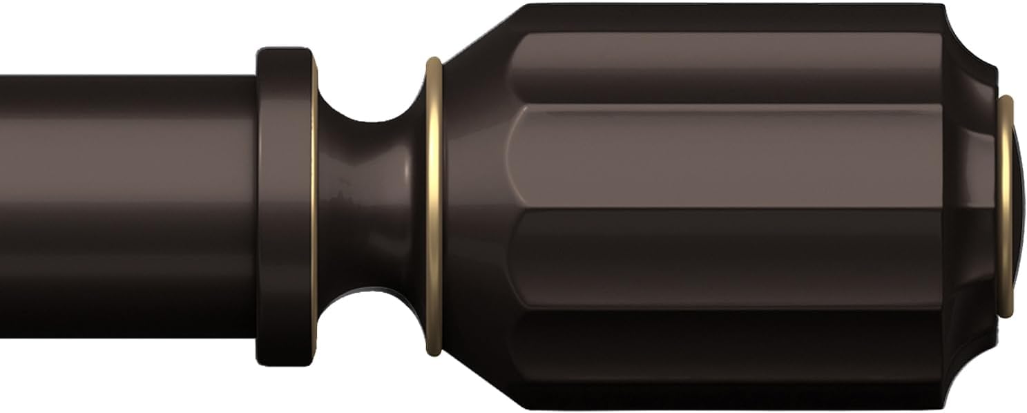 Window Treatment Hardware - Box Space Curtain Rods for Windows 48 to 84 inch-1 inch Diameter Oil Rubbed Bronze Curtain Rods Adjustable Decorative Curtain Rod for Living Room Bathroom Bedroom Outdoor Patio