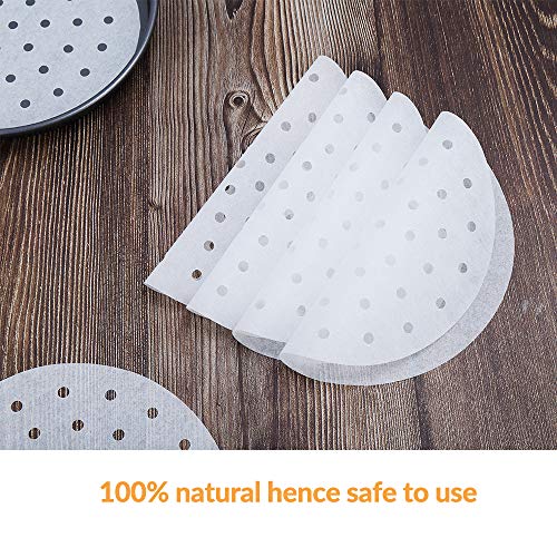 Air Fryer Disposable Paper Liner 200 Pack, 7" Perforated Air Fryer
