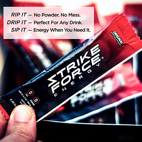 Strike Force Energy Drink Mix Lemon Flavor Natural Tasting Caffeine