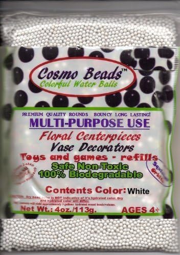 Orbeez Refill-ECONOMICAL BULK Generic Refill Kit (6,800+ Beads/4 oz.) (White) by Cosmo Beads