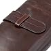 Mens Genuine Leather long bifold wallet Vintage style Money Purse