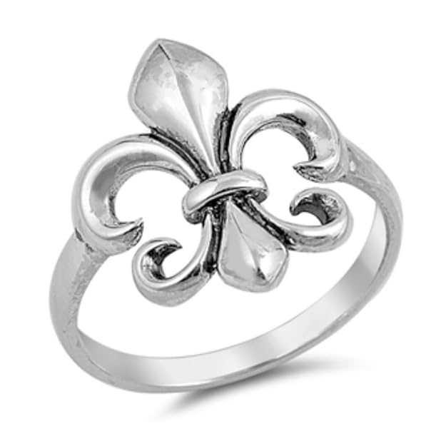 925 Sterling Silver Fleur de Lis Ring Amazon.co.uk Jewellery