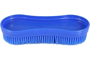 SASKATE Horse Brush Grooming Tool Silicone Massage Brush for Horses with Soft Round Teeth Lightweight Portable Easy to Use