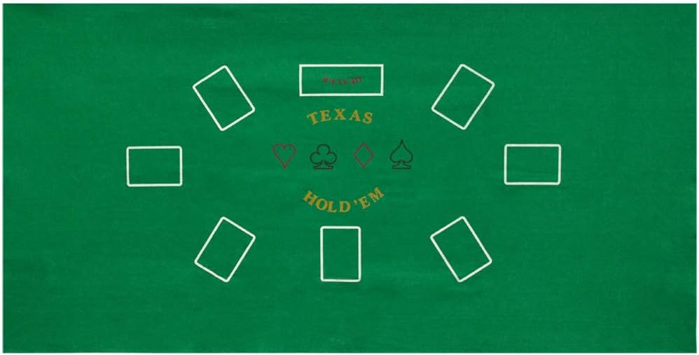 36" x 72" Green Craps Casino Gaming Table Felt Layout Mat Tables