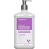 VitaMedica Hyaluronic Acid Body Moisturizer with Algae, Aloe + Panthenol - Intense Moisture Hand & Body Lotion for Firming, Hydrating, Anti-Aging - Fragrance Free -18.25 fl oz