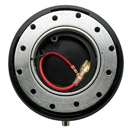 LANCO H841348 Car Steering Wheel Quick Release Hub Adapter, LanCo Universal Snap Off Boss Kit, 6-Holes Patterns, Black