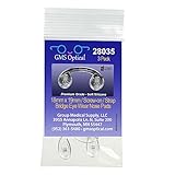 GMS Optical Nose Pads for Eyeglasses - Strap Bridge Screw-In Small 18mm x 19mm (3)