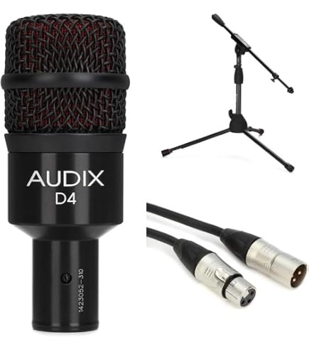 Amazon.com: AUDIX D4 Hypercardioid Dynamic Instrument Microphone