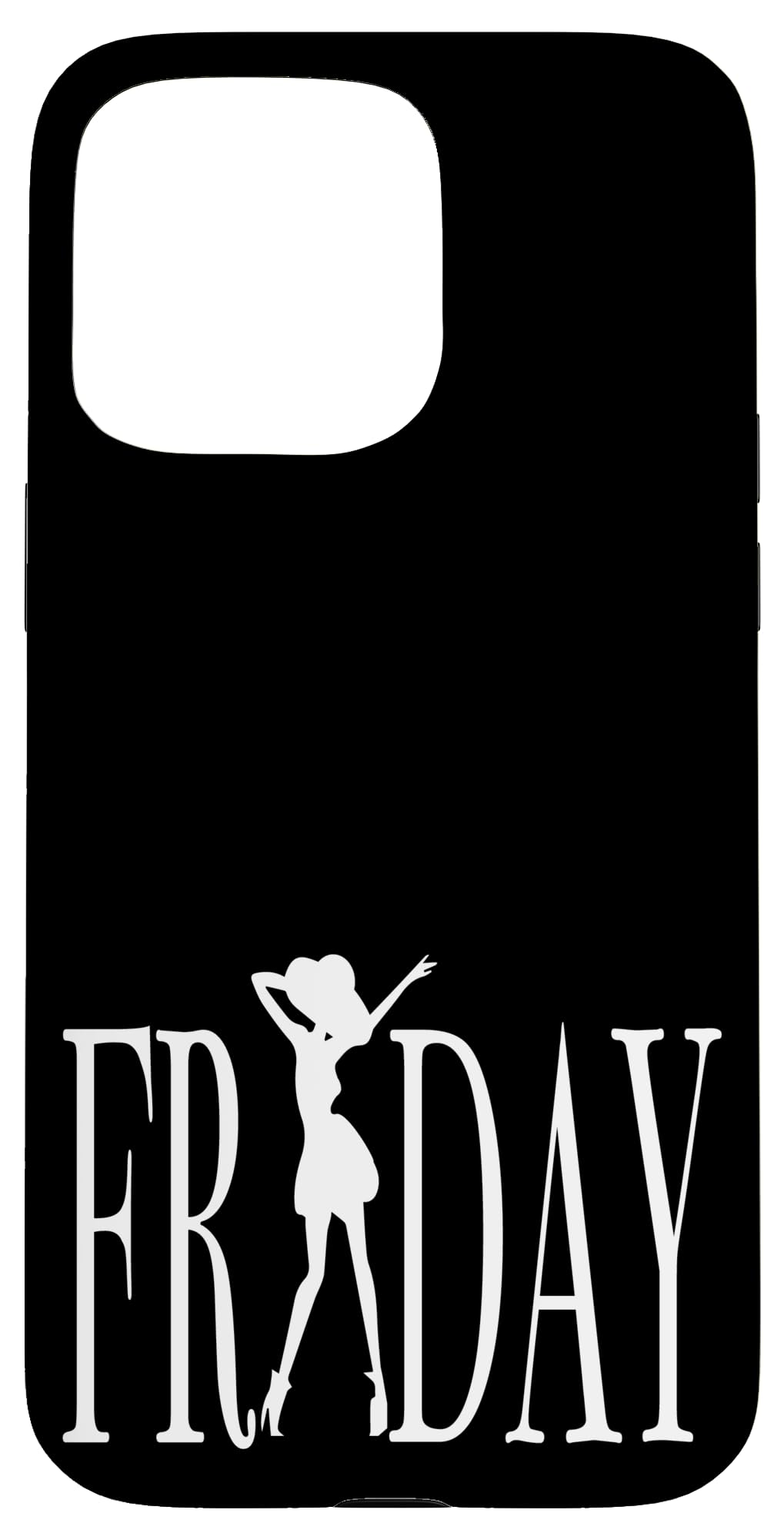 Friday - retro vintage happy fun trendy black simple Case for iPhone 15 Pro Max