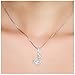 Angel caller Christmas Real Sterling Silver Cubic Zircon Cute Wolf Dog Pendant necklace Gift Box Chain (Wolf dog)