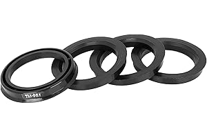 X AUTOHAUX 4pcs Plastic 73.1mm OD to 56.1mm ID Car Hub Centric Rings Wheel Bore Center Spacer Hub Rings Black
