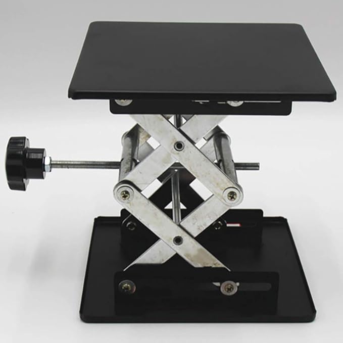 Kumiy 3.9x3.9 Inch Laboratory Stand Scissor Lift, Black,laboratory Jack