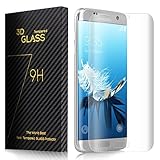 Amoner Galaxy S7 Edge Screen Protector, [Full Coverage] [No-Bubble][9H Hardness][HD Clear] Tempered Glass Screen Cover for Samsung Galaxy S7 Edge (Clear)