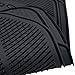 COUNTRY ONE Rubber CAR MATS All Weather 3-PCS 2-Rows Color Black