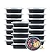 NutriBox [20 Value Pack Meal Prep containers 1 compartment 24 OZ Round Meal Prep salad bowl Meal Prep lunch box - BPA Free Reusable Lunch Bento Box - Microwave, Dishwasher and Freezer Safe